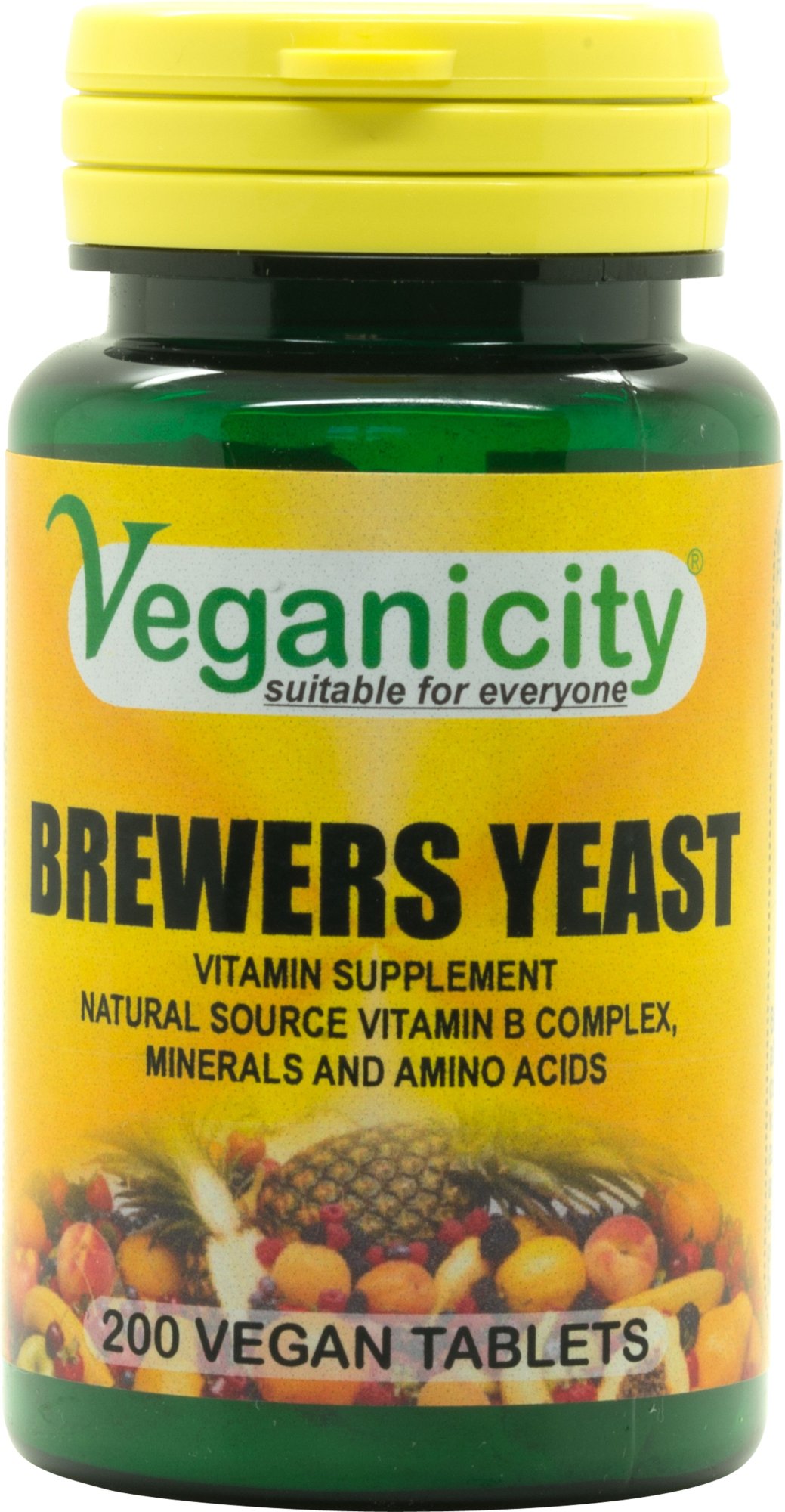Veganicity Vegan Brewers Yeast 300mg 200 Tablets - Natural Source B vitamins - Made in the UK
